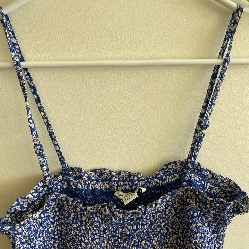 American Eagle Smocked Tube Ruched Dress - Picture 6 of 7